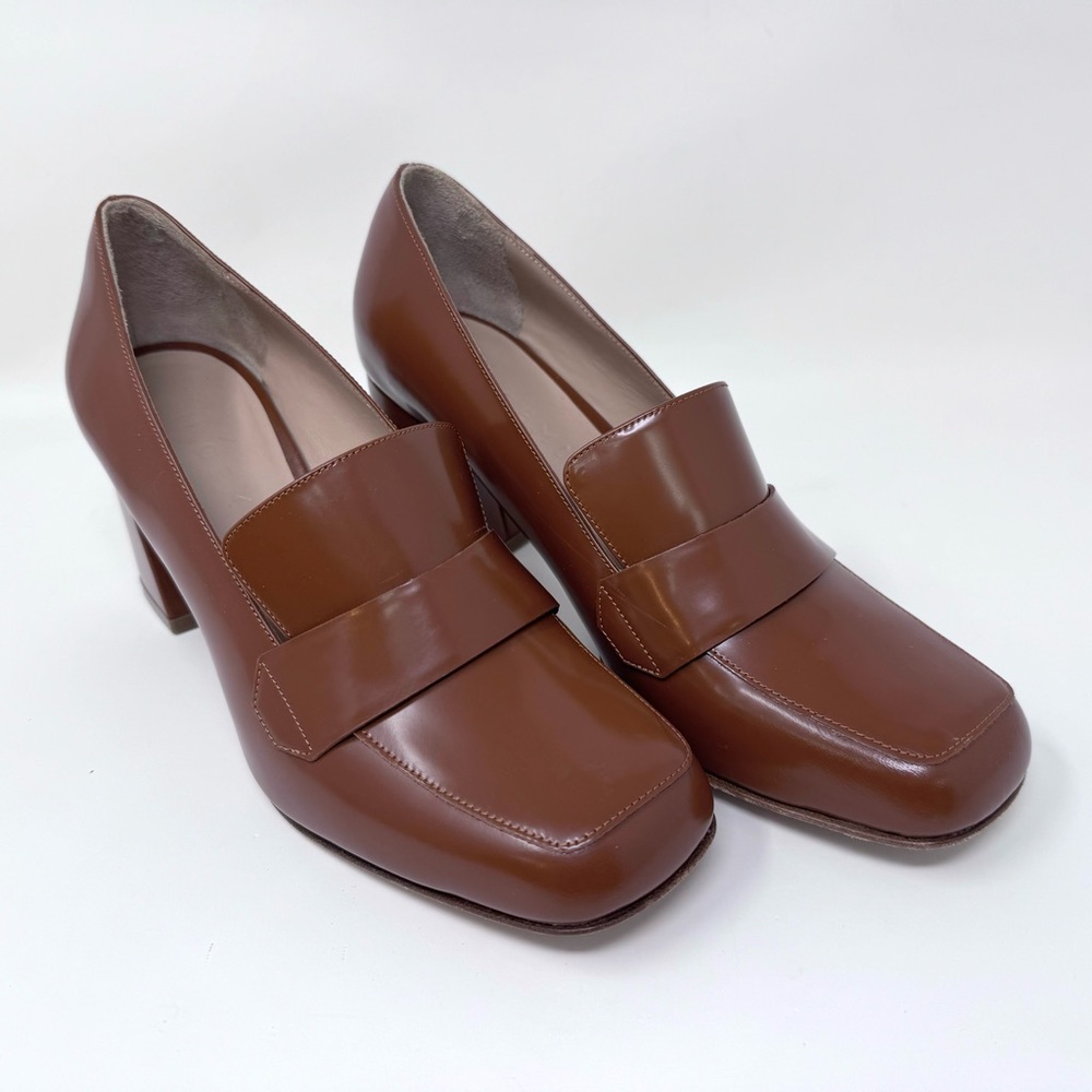 M. Gemi Loafer Style block Heels “The Scuola Nuova” size 7)